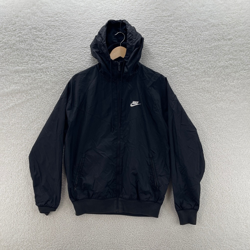 Nike Jacket Mens Small Black Sportswear Windrunner Windbreaker Sports